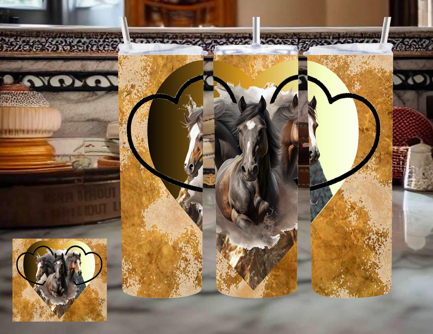 Wild Horses 20oz Tumbler