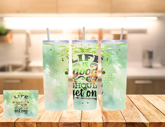 Life Is Good Green 20oz Tumbler