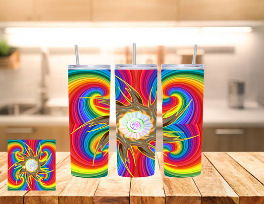 Rainbow Swirl 20oz Tumbler